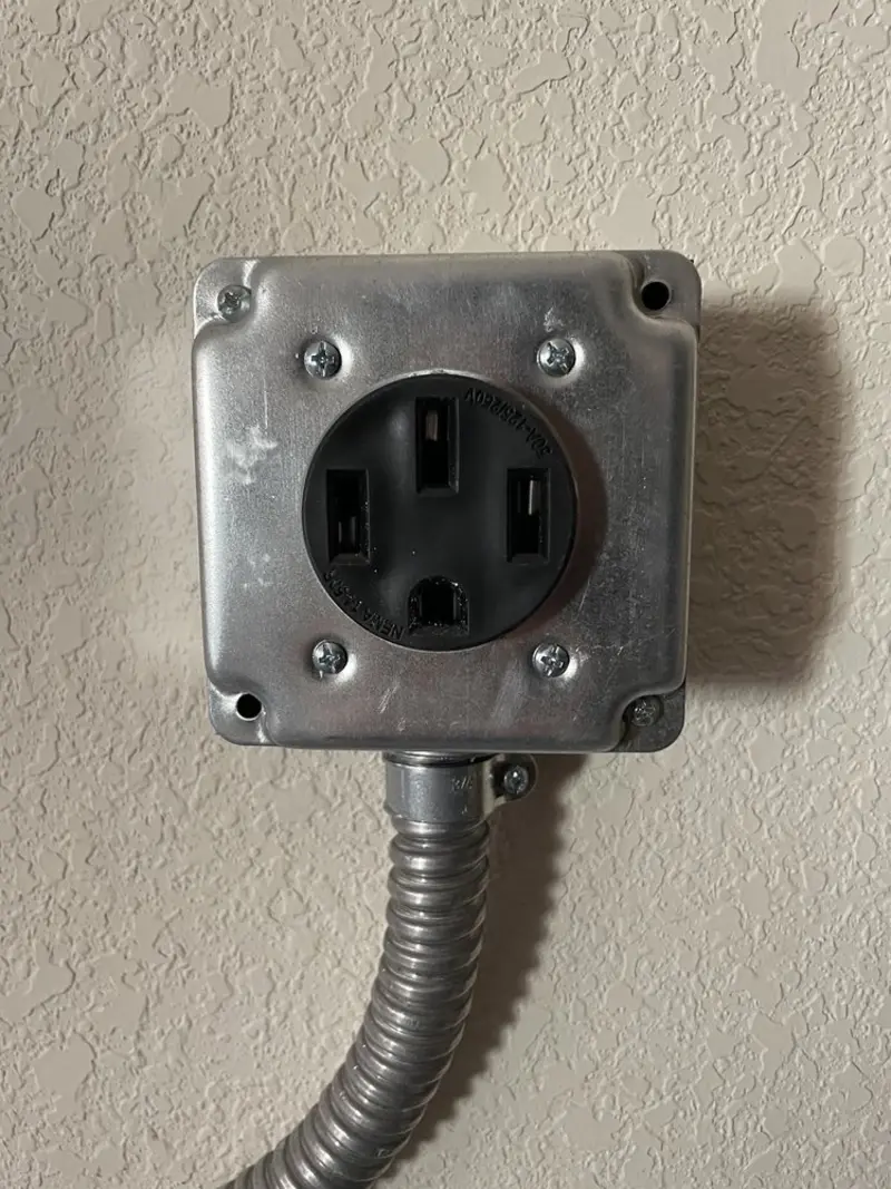 NEMA 14-50 outlet installed for Smart Home Electrical in Rapho