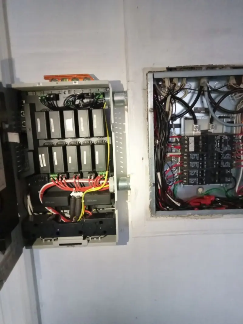 Electrical panel upgrade completed for Landscape Lighting Installation in Rapho
